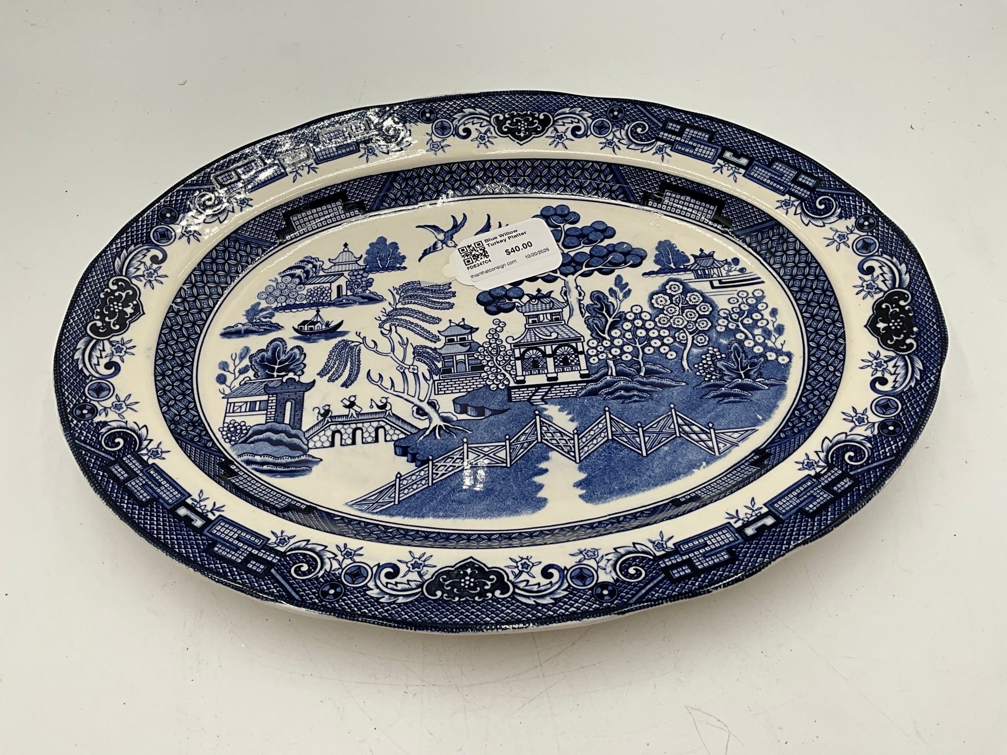 Blue Willow Turkey Platter